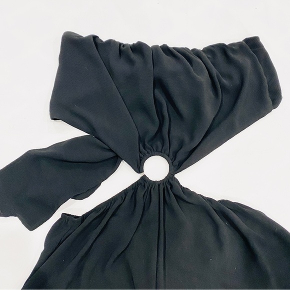 NWOT VICI Dolled Up Wide Leg Open Back Cut Out Strapless Black Jumpsuit - Picture 5 of 8